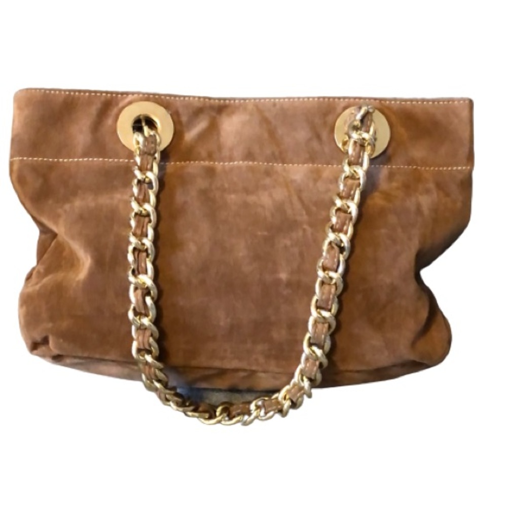 Le Château Tan Suede hobo bag